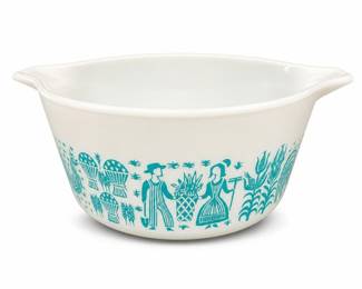 Pyrex Turquoise Butterprint Cinderella Casserole Dish