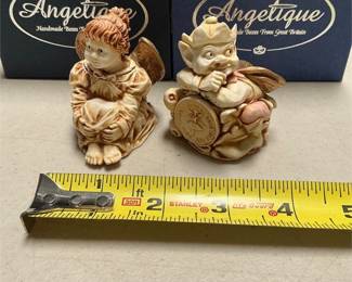 Harmony Kingdom Angelique Ingenue and Bon Chance Box Figurines with Boxes (5/5)
