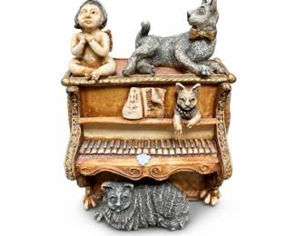 Harmony Kingdom Peezer, Paws & Po Po’s Piano Box Figurine