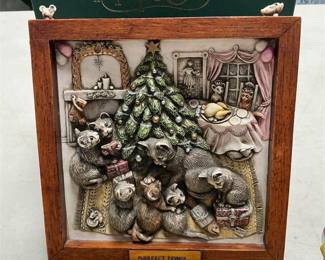 Harmony Kingdom Picturesque Purrfect Tidings PXXMASCA Tile, Premiere Edition (5/5)