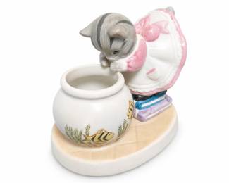 Schmid Kitty Cucumber “Naughty Kitty Fish Bowl” Figurine 331-029