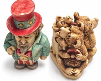 Pot Bellys Uncle Sam Box and Harmony Kingdom Oktobearfest TJEVBE97, Boxed
