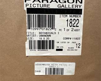Paragon Picture Gallery Botanicals I Framed Passionflower Botanical, Item 1822 (2/2)