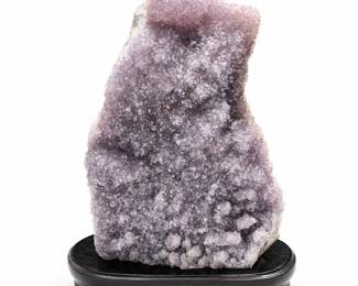Amethyst Crystal Cluster on Fitted Black Stand