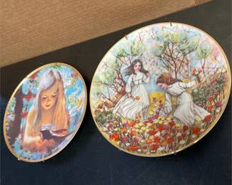 Thornton Utz “Dawn” and Jo Anne Mix “The Enchanted Garden” Collector Plates (2/4)