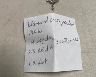 14K White Gold Diamond Cross Pendant, 0.50 CTW (3/3)