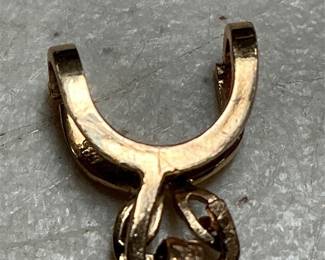Carved Jade Pendant with 14k Gold Bail, Double-Sided (3/4)