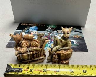 Harmony Kingdom Wolfie In Space & Minx On The Moon Box Figurines (5/6)