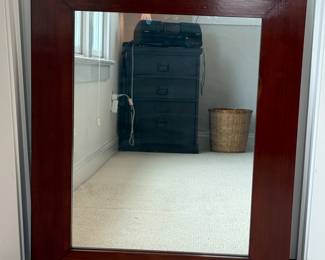 Antique wood mirror with antique glass. W -25. H- 31 1/4. Excellent condition. Price - $ 36.00
