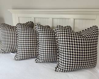 Set of Four custom black/cream 20" pillows. Price - $48.00
