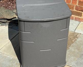 Rubbermaid Small deck box . H-23. W- 18. D - 17 1/2. Price - $16.00
