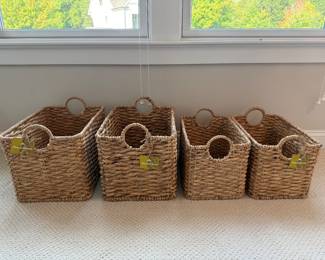 Set of 4 Tommy Bahama baskets. 2 large - 13H x 12W. 2 medium - 11H x 9 3/4 W. New with Tags. Price - $20.00