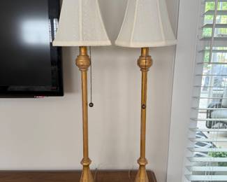 Pair of gold Buffet lamps. Price - $ 28.00
