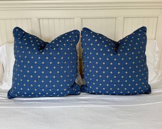 Pair of blue custom pillow covers - 20". Price - $24.00