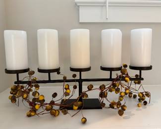 Pottery Barn candelabra. L -22". H- 11 1/2. Price - $16.00