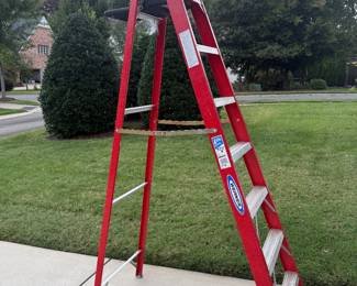 Wener A frame foot fiberglass ladder. 250 LBS. Great condition. Price - $70.00