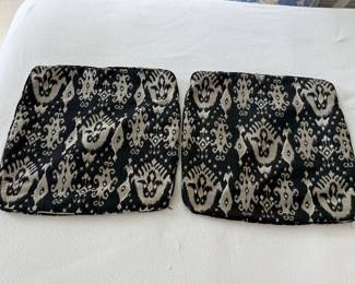 Pair of custom black/cream/taupe pillow covers. 20" .Price - $10.00