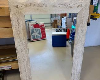 Composite Distressed mirror. Heavy . H- 36. W- 24. Price - $30.00