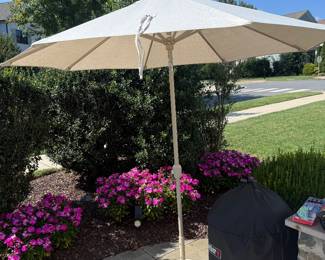 Galtech 9 Foot Patio tilting Umbrella with stand. Like new! Price- $54.00