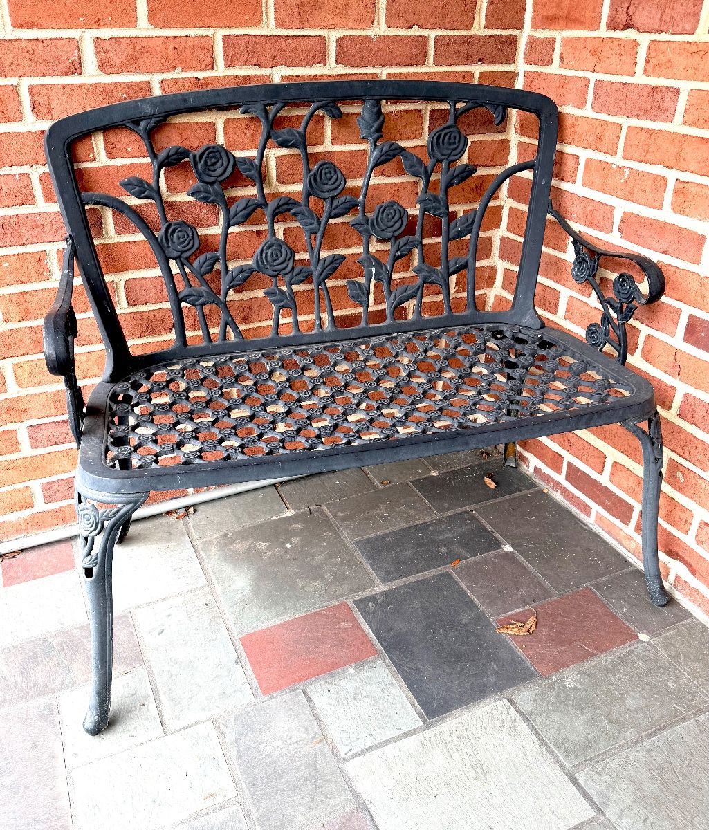 Black Garden Bench