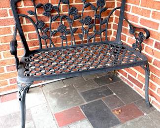 Black Garden Bench