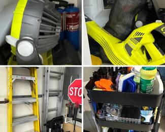 garage filled tools and supplies