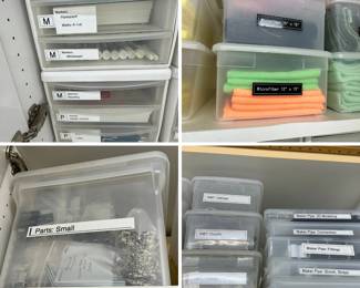 Several hundred organizer containers