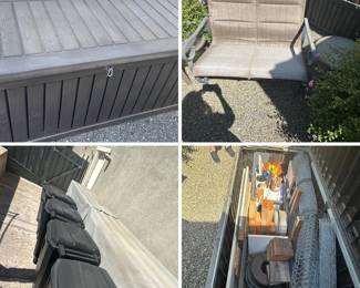 tons of gardening storage and tools