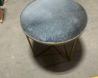 Mirrored glass/brass table