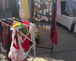 Vintage aprons, scarves, jewelry 