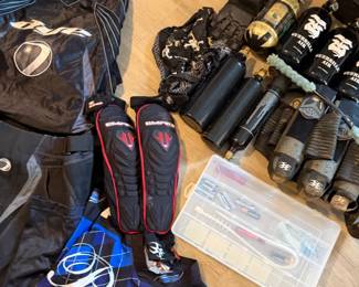 paintball gear and bag