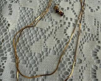 101 14kgoldchainnecklaceandamethyststu