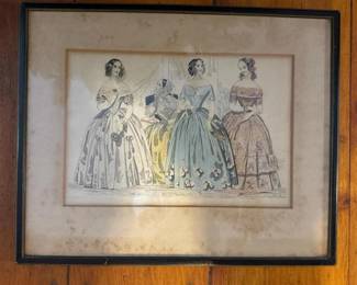 055 vintageframedfashionprint