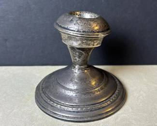 473 vintageweightedsterlingcandleholder