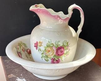 391 victorianstylefloralwashbasinandpi