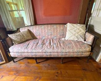 061 hickorychairfloralupholsteredwoodfr