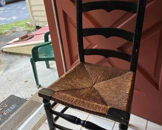 468 ladderbackchairwithrushseatcountry