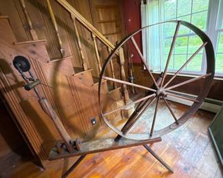 074 largevintagewoodenwalkingspinningwh