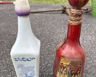 159 twoantiquedecorativebottles