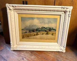 078 30x24signedframedfarmlandscapewal