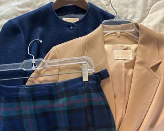 227 pendletonwoolblazersandplaidskirt