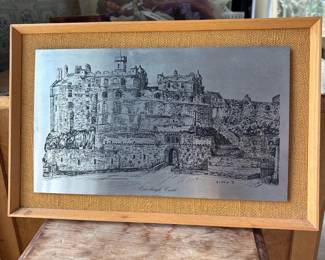 205 framededinburghcastlesteelwallplaqu