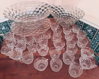 Fostoria American punch bowl sets