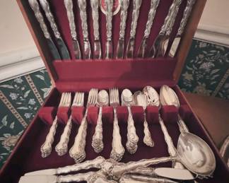 Reed and Barton Tara Sterling Silver Flatware: comprehensive estate service for twelve with serving pieces