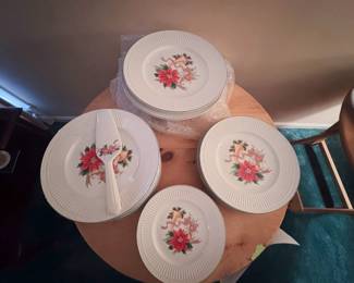 Mikasa Italian Holiday: dinner plates, salad plates, and cake server