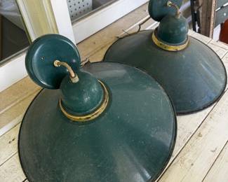 Vintage metal industrial lights