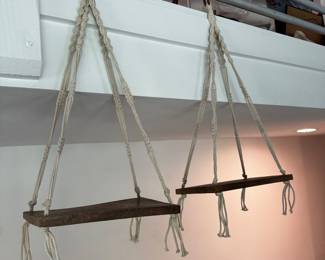 Macrame hanging shelves 