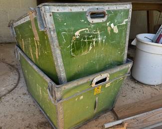 French vintage shipping crates bins