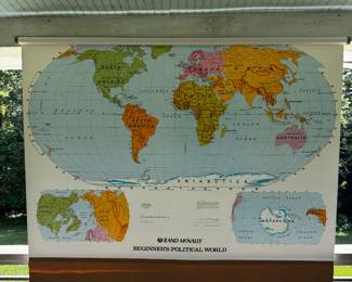 Over 50 vintage school maps, many different map versions 