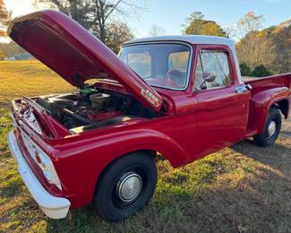 1964 Ford F-100 custom cab pickup truck, mostly original, flare side, 3-speed transmission